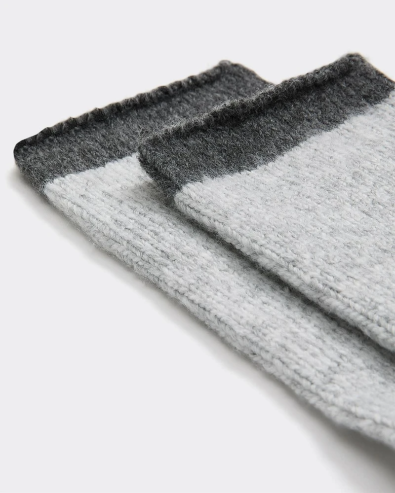 Winter Socks with Coloured Hem