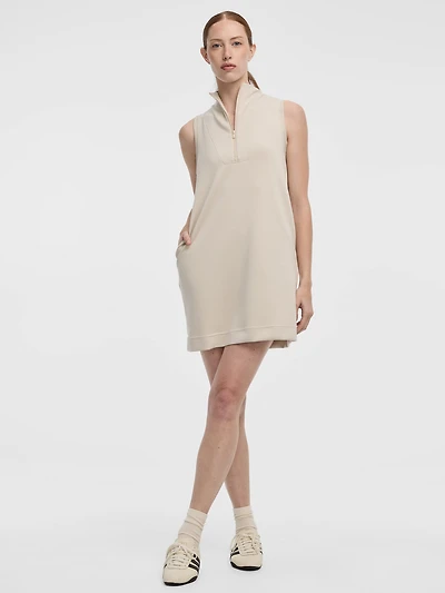 Sleeveless Half-Zip Dress - HYLUX Hyba