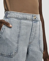 Pantalon jogger en denim avec poches cargo