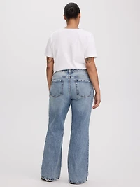 Jean à jambe évasée et taille mi-haute - Coupe Courbes