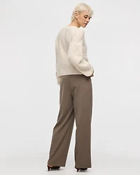 Long-Balloon-Sleeve Boat-Neck Pullover