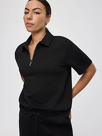 Short-Sleeve Half-Zip Polo - HYLUX Hyba