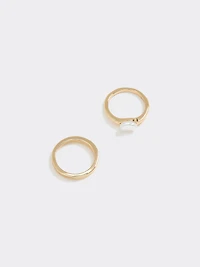 Rings with Pearl - Set of 2