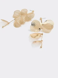 Boucles d'oreilles avec pendentifs fleurs 