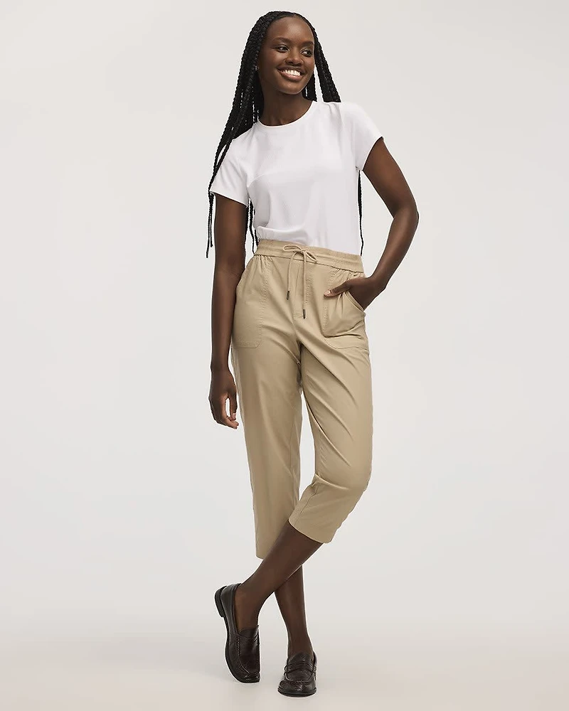 Poplin Capri Pants