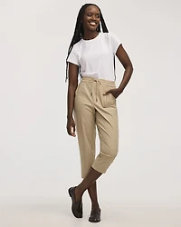 Poplin Capri Pants