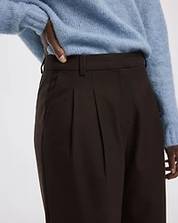 Pantalon à jambe large et taille mi-haute