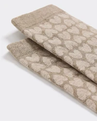 Bas mi-mollet avec coeurs