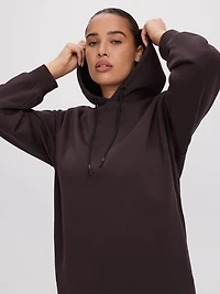 Robe midi à capuchon en French Terry