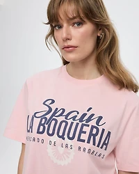 T-shirt ample à imprimé graphique col rond