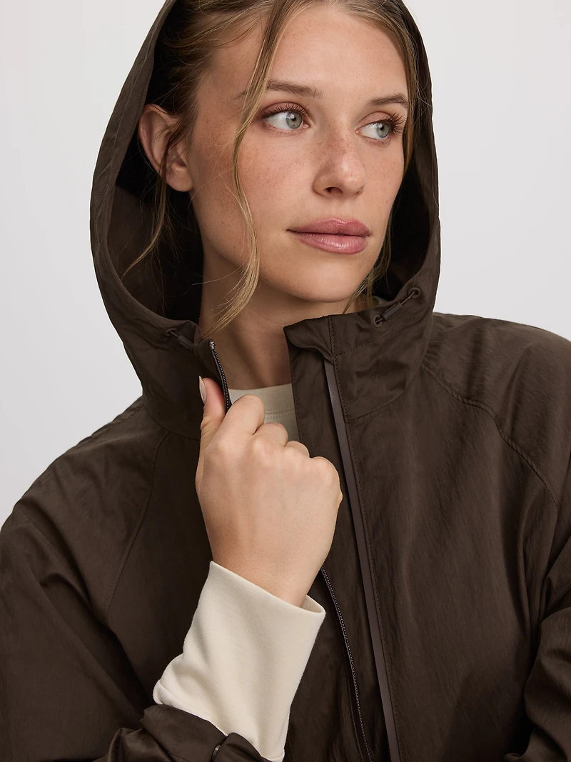 Long Hooded Rain Jacket - Hyba