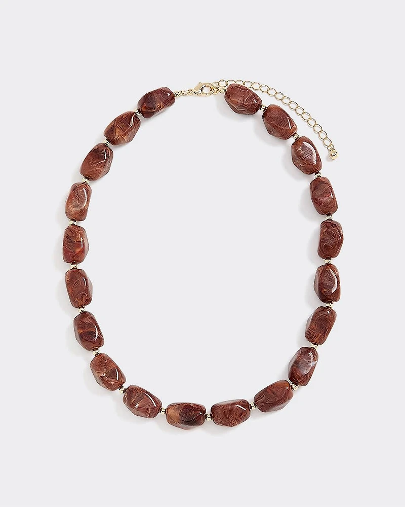 Short Necklace with Acrylic Beads