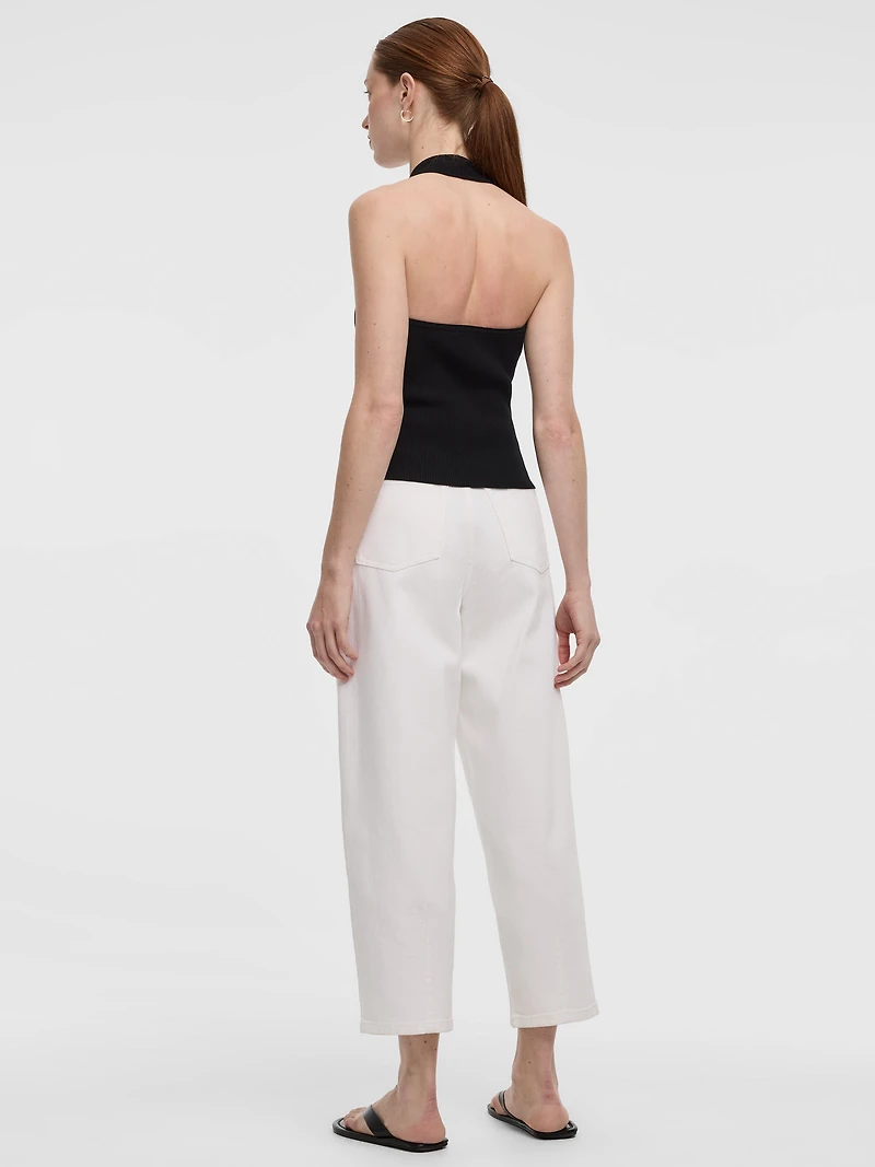 Camisole côtelée à col licou