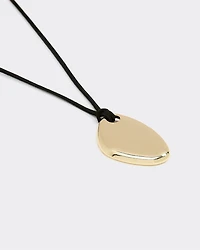 Long Cord Necklace with Organic Pendant