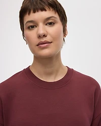 Pull en tricot ottoman à manches longues et col rond - Hyba