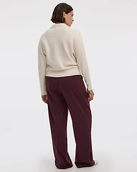 Long-Sleeve Sweater with Johnny Collar