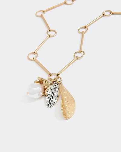 Collier Y à breloques