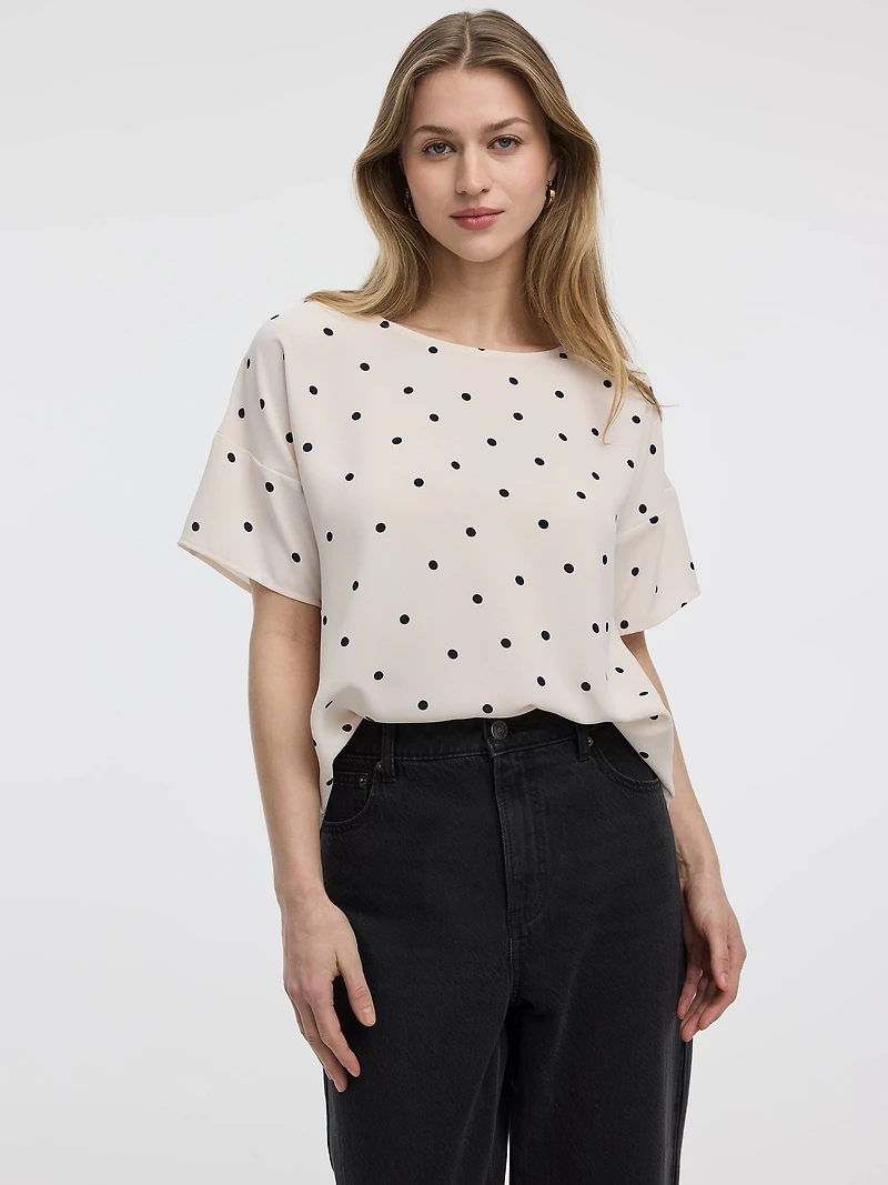 Crew-Neck T-Shirt Blouse
