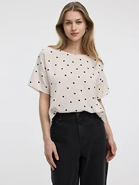 Crew-Neck T-Shirt Blouse