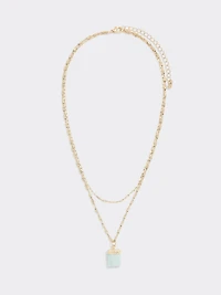 Necklace – Multi Row Design – Metal Imitation Jewelry