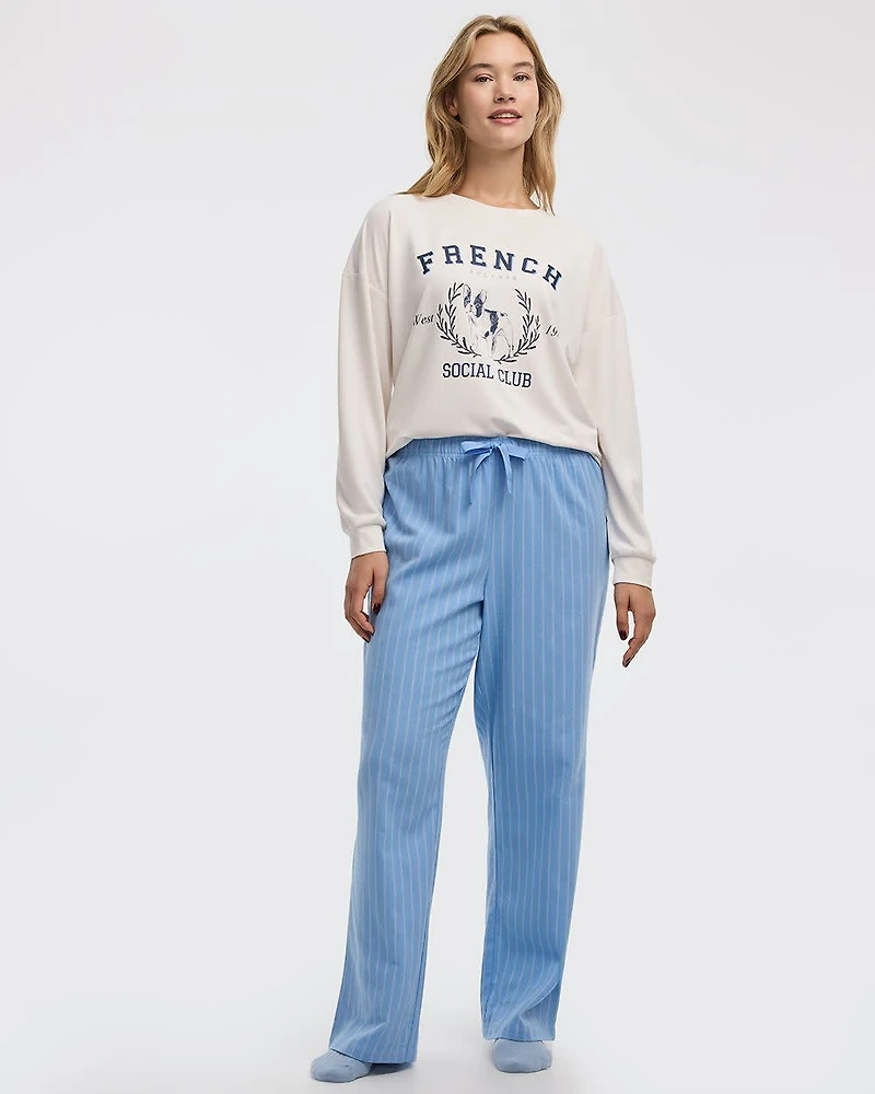 Straight-Leg Flannel Pyjama Pant