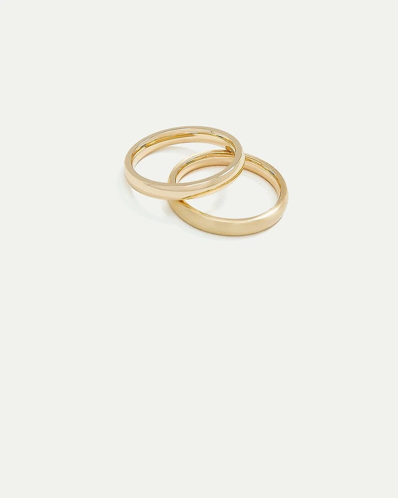 Bagues en acier inoxydable - Ens. de 2