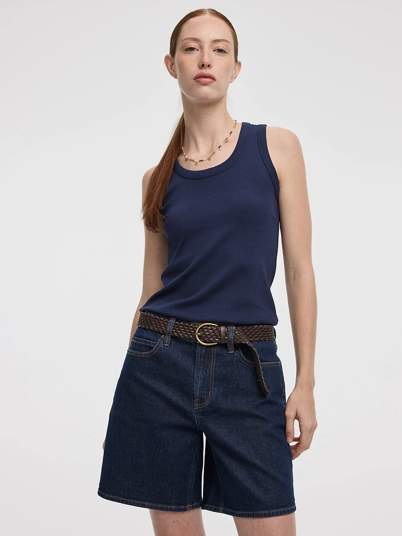 Scoop-Neck Ribbed Tank