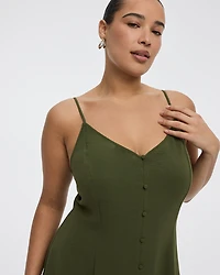 Sleeveless Buttoned-Down Dress