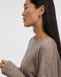Long-Sleeve Boat-Neck Top