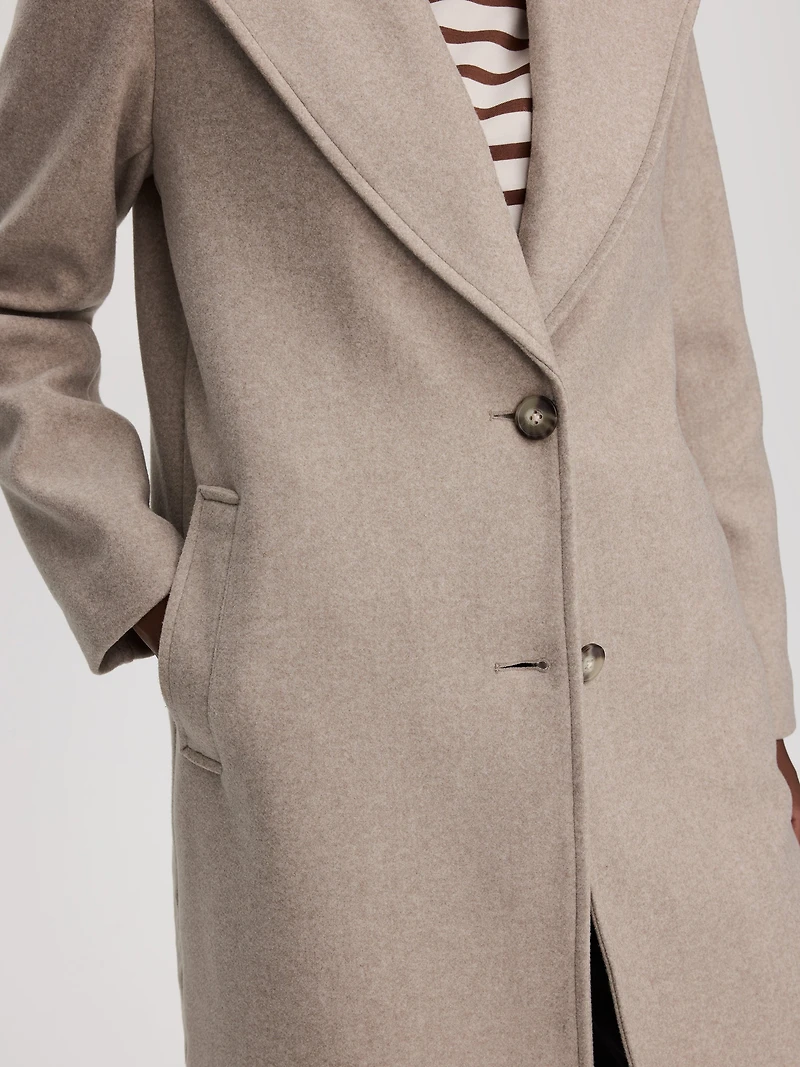 Manteau long en mélange de laine