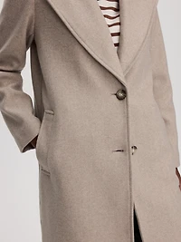 Manteau long en mélange de laine