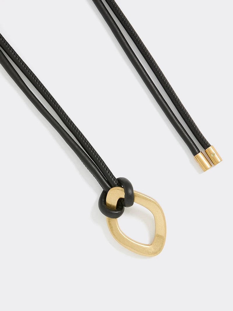 Faux Leather Cord Belt