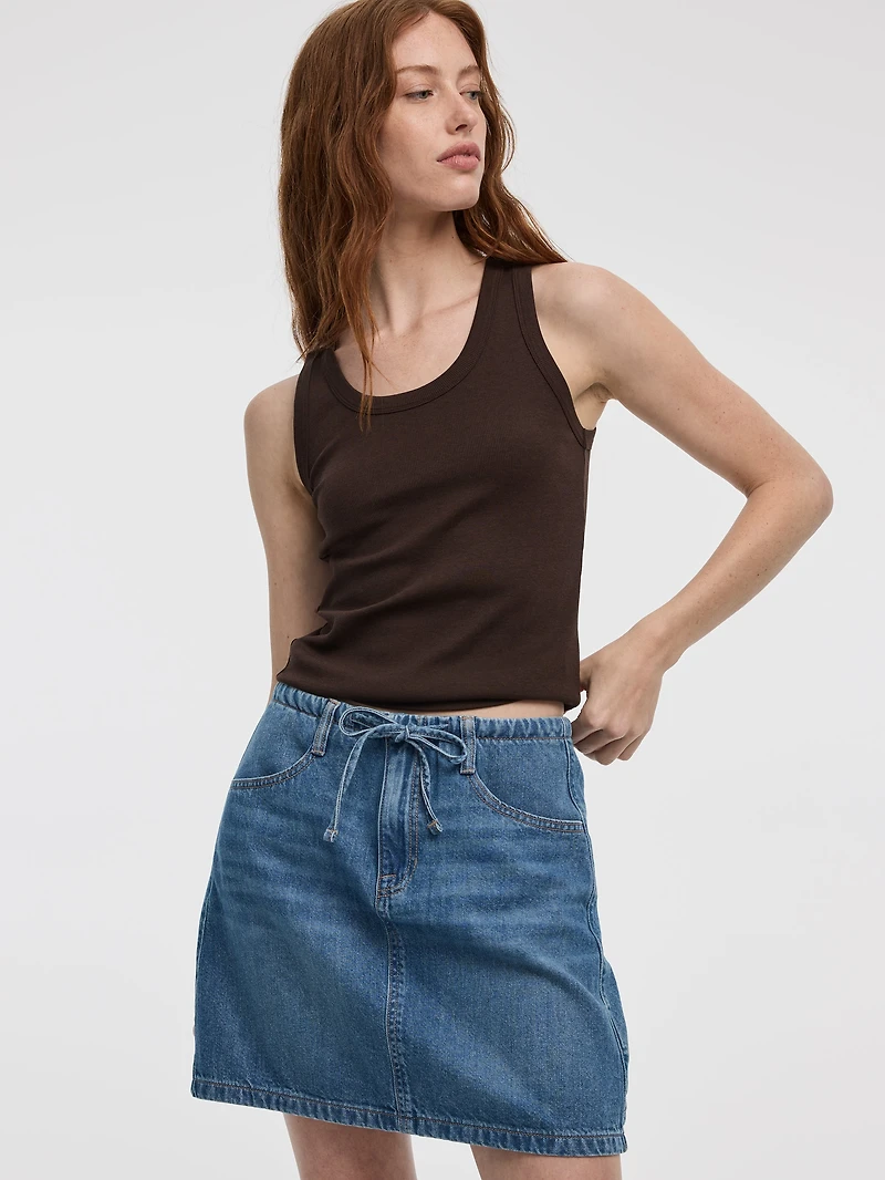 Jupe courte en denim