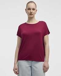 T-shirt à  manches courtes dolman et col bateau