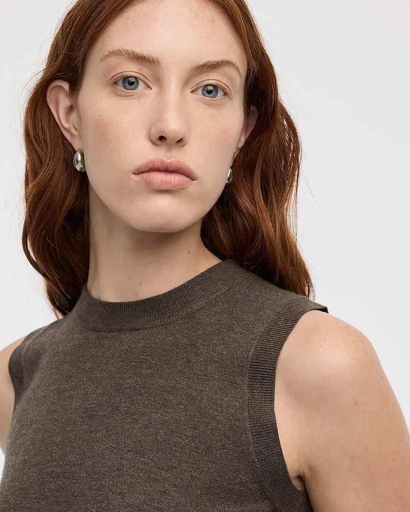 Sleeveless Crew-Neck Top