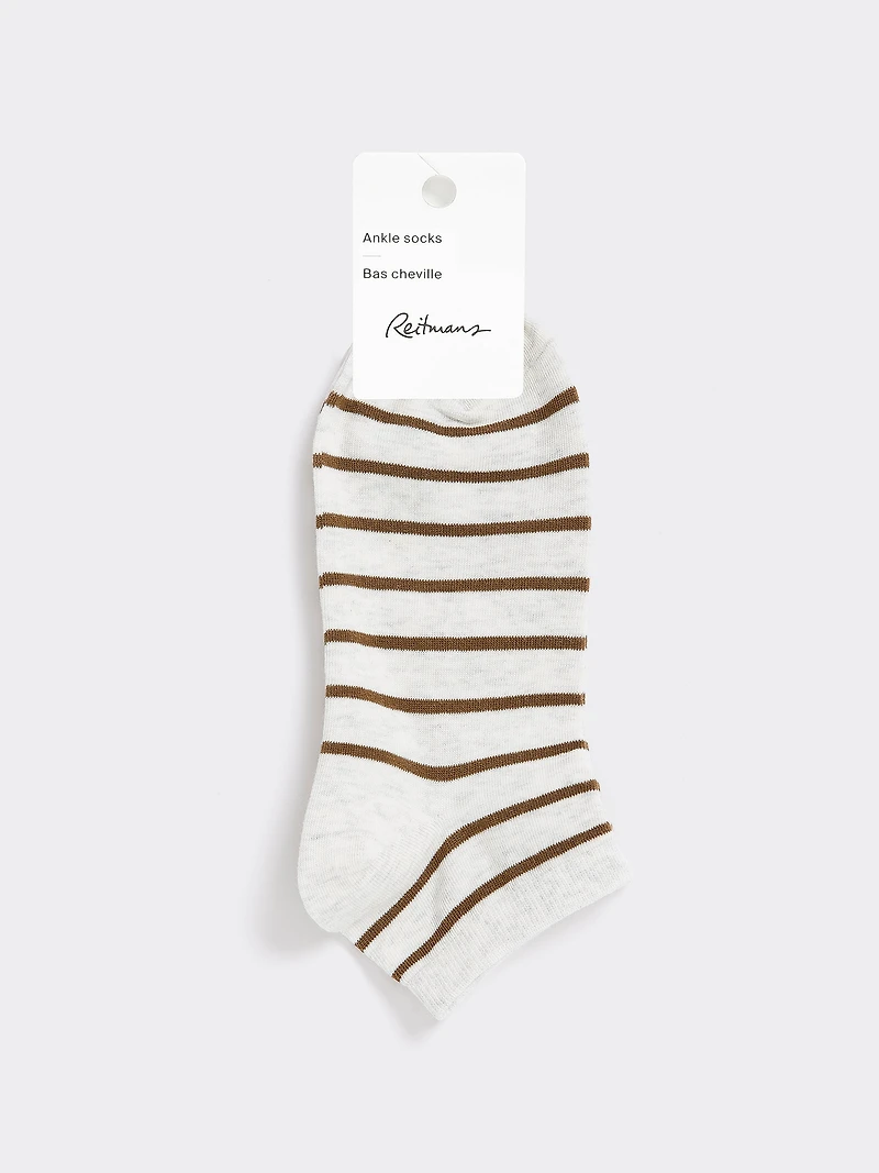Bas cheville à rayures