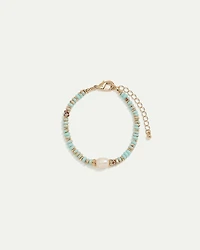 Bracelet en billes avec perle d'eau douce