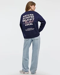 Long-Sleeve Crew-Neck Fleece Sweatshirt