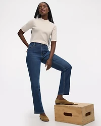 Straight-Leg Mid-Rise Jean