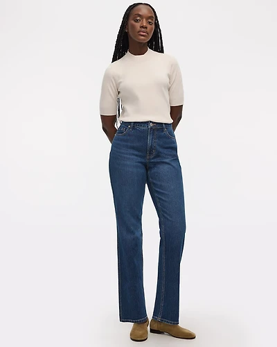 Jean à jambe droite et taille mi-haute - Le Classique Coupe Courbes