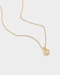 Stainless Steel Short Necklace with Teardrop Pendant