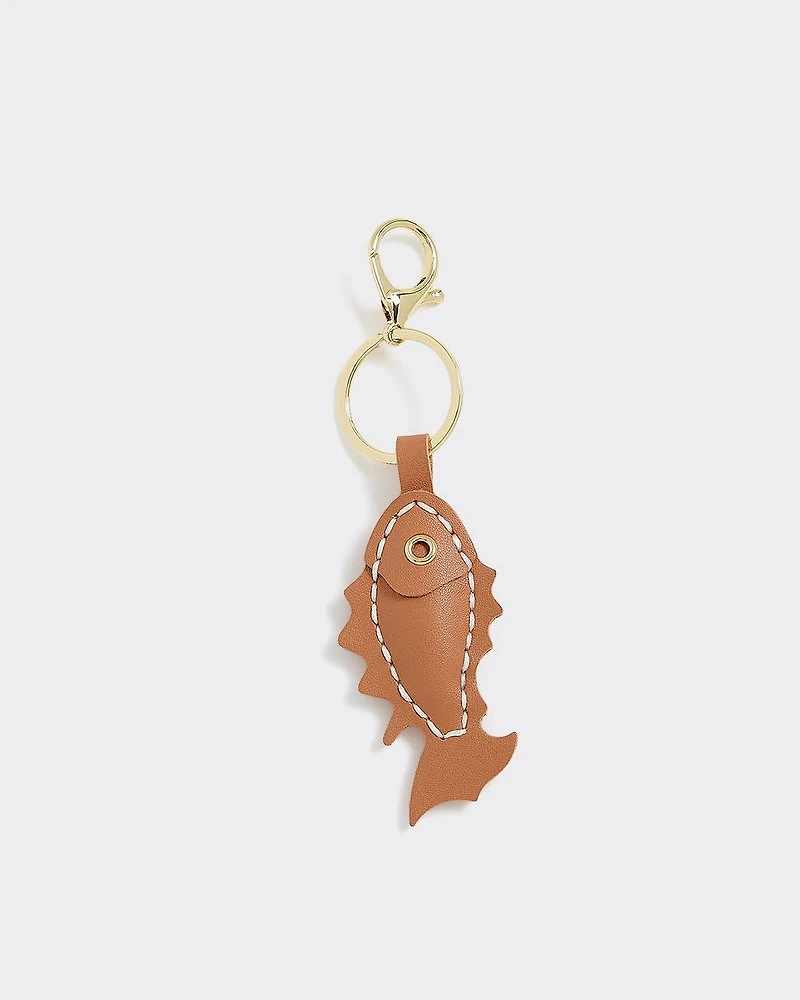 Faux Leather Fish Bag Charm