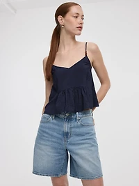 Short ample à taille mi-haute