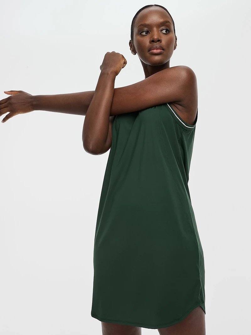 Sleeveless Crew-Neck Dress