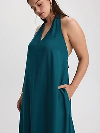 Robe maxi sans manches à col licou