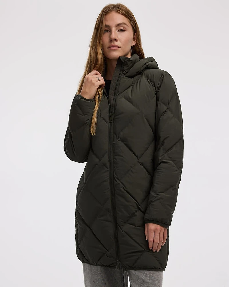 Long Hooded Puffer Jacket
