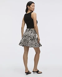 Mini Skirt with Ruffled Hem
