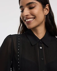 Long-Sleeve Shirt with Studs