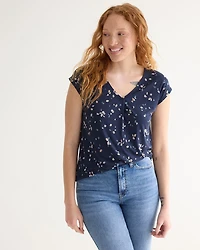 Extended-Sleeve V-Neck Tunic