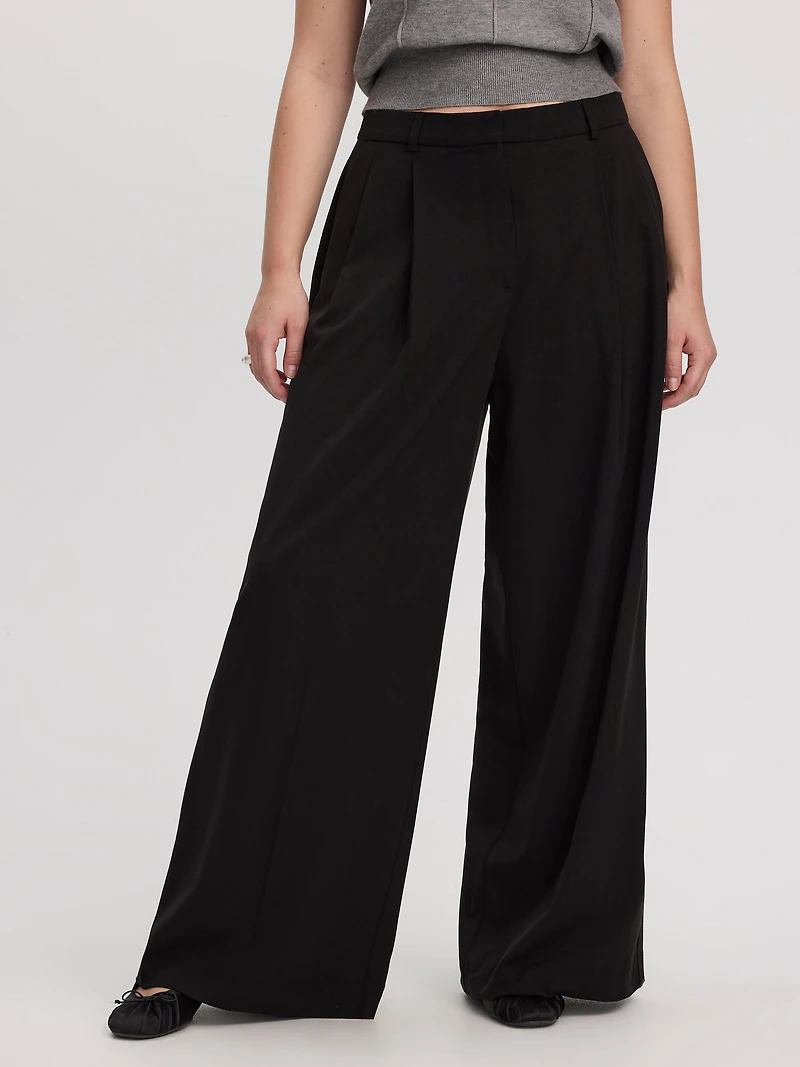 Pantalon à jambe large et taille haute - L’Intemporelle Coupe Courbes
